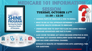 Medicare Open Enrollment with SHINE- Oct11th Room 18